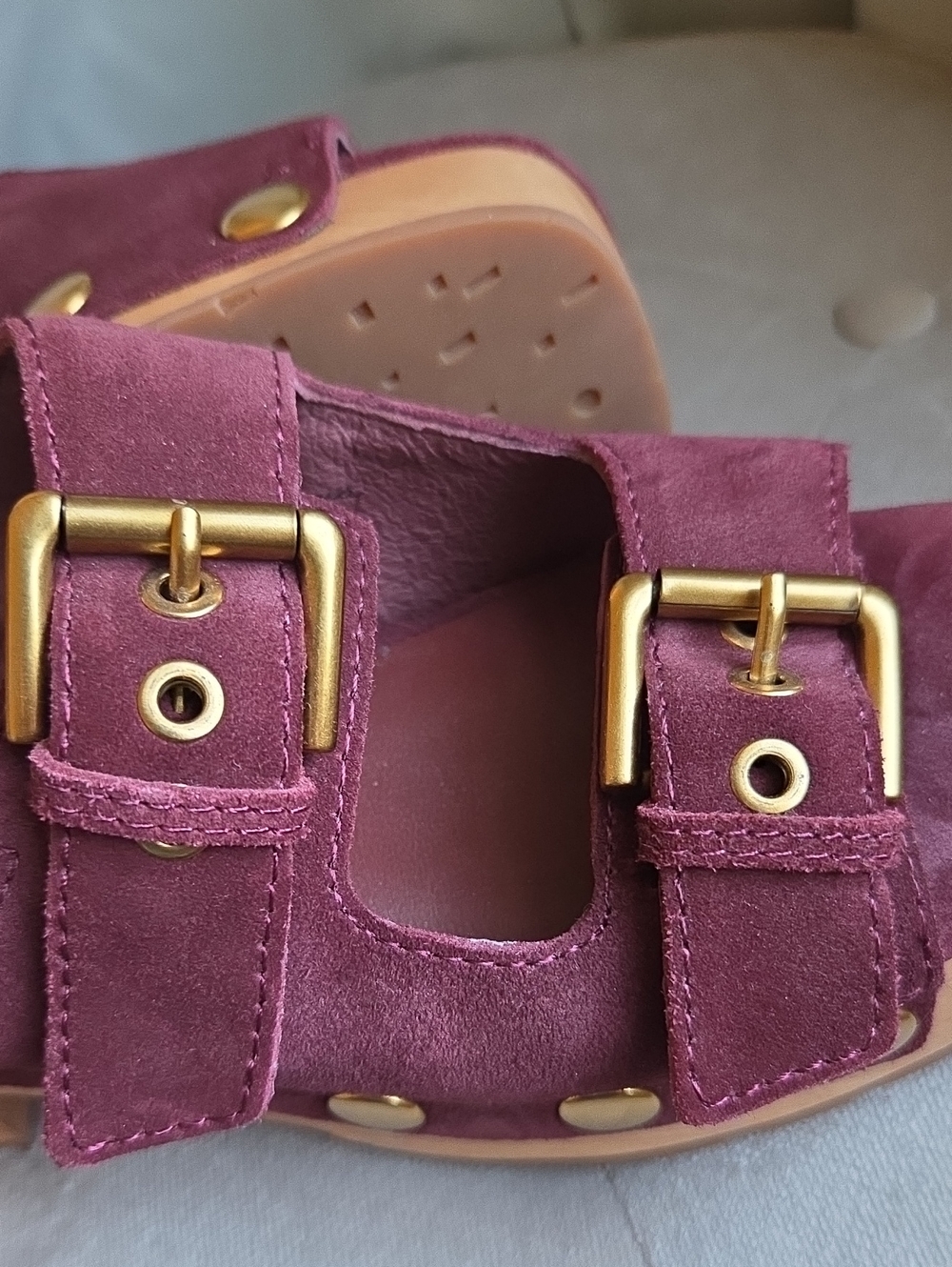Charolotte Stone Clog Sandals Size 9 - Picture 7 of 7